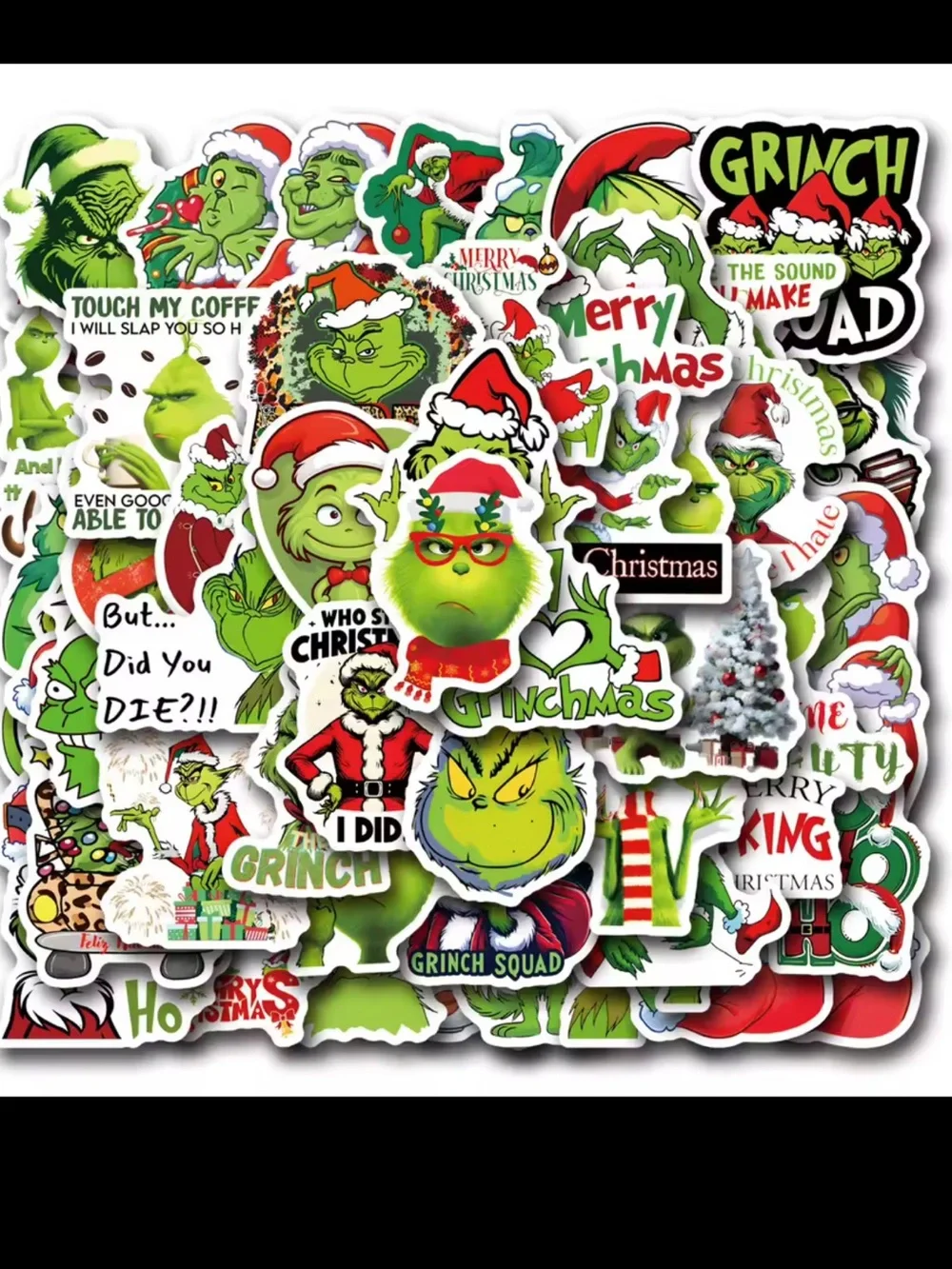 $1 Grinch Holiday Sticker Pack $1 WITH ANY $10 ORDER OR MORE
